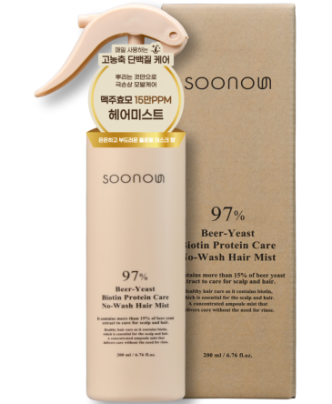 수노은 맥주 효모 비오틴 단백질 케어 노워시 헤어 미스트 200ml