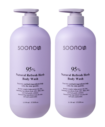 수노은 내츄럴 리프레쉬 허브 바디워시 1,110ml 1+1
